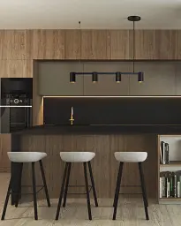 Підвісний світильник, люстра Goldlux 326171 Maribel GU10 4x10W IP20 Чорний - мініатюра 2