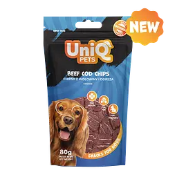 Ласощі для собак UniQ PETS Чіпси з яловичини та тріски, 80 г - мініатюра 4