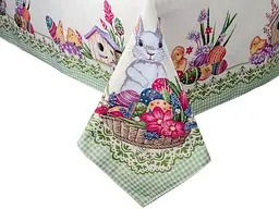 Скатертина  Lefard Home Textile Peeps гобеленова 260x140 см бежево-зелена (732-285) - мініатюра 4