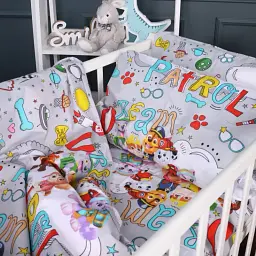 Простирадло MirSon Kids Time 17-0667 Щенячий патруль 150х200 см бязь сіре (2200010143669) - мініатюра 4