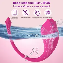 Смарт вібратор міні масажер точки G та клітора Love Spouse рожевий — Силіконовий вібратор із керуванням через додаток - мініатюра 6