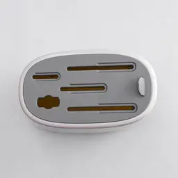 Набір кухонних ножів 5 предметів на підставці, білий Yiwu GA-033 - мініатюра 4