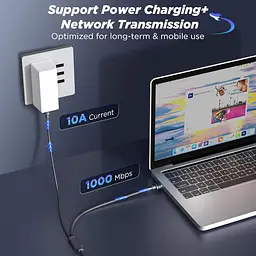 Кабель No Brand Hugener 2в1 Starlink Mini для заряджання DC/USB-C 15 м Сірий (2881818527) - мініатюра 7