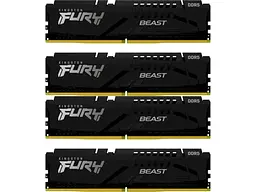 Пам'ять для настільних комп'ютерів Kingston FURY 128 GB (4x32GB) DDR5 5600 MHz Beast Black (KF556C40BBK4-128) - мініатюра 2
