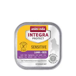Корм вологий ветеринарний для кішок Integra Protect Sensitiv Lamb+Rice з харчовою непереносимістю, ягня та рис, 100 г