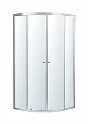 Душова кабіна кутова Eger Ozala 90x90 розсувна прозоре скло без піддону хром 599-514, прозорий, хром