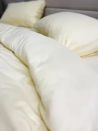 Комплект наволочок Ecotton 50х70 см 2 шт світло-жовтого кольору Cream yellow (25314) - мініатюра 6
