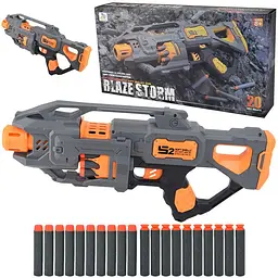 Бластер Автомат "Blaze Storm" з М'якими Патронами 20 штук на Батарейках - мініатюра 5