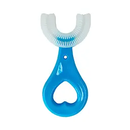 Дитяча зубна щітка-капа Mega Zayka MGZ-0704(Blue) з обмежувачем