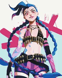 Картина за номерами Ліга Легенд Джинкс League of Legends Jinx 40х50 см PN LL J