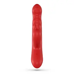 Вібратор-кролик Crushious Lapin Thrusting 21.5 см (червоний) - мініатюра 8
