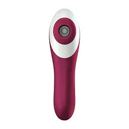 Вакуумний кліторальний стимулятор з вібрацією Satisfyer Dual Crush бордовий - мініатюра 2