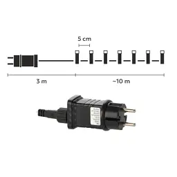Гірлянда Chomik 200 LED 10м, теплий білий, IP44, від мережі (5900779879478) - мініатюра 4