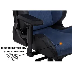 Геймерське крісло GT Racer чорне з темно-синім (X-8005 Dark Blue/Black) - мініатюра 3