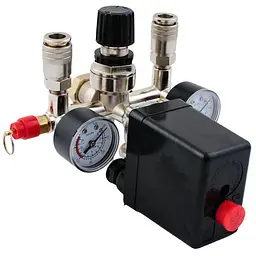 Прессостат реле тиску для компресора в зборі Intertool 2 виходу PT-9094