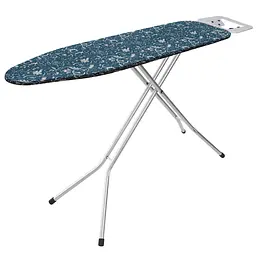 Дошка для прасування Casa Si Ben 110x30 Silver with White/Blue Plants (CS98090G323), Сріблястий
