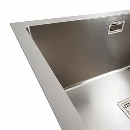 Кухонна мийка Platinum 58x43 нержавійка монтаж під столешню HSB (квадратний сифон 3,0/1,0), Нержавіюча сталь - мініатюра 4