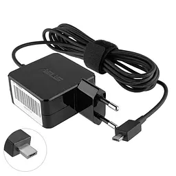 Блок живлення для ноутбука Asus 19V, 33W, для Asus Eee Book X205TA, F205TA, special USB connector, квадратний, black (З ВИЛКОЮ!) - мініатюра 2