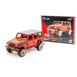 Дерев'яний 3D конструктор "Джип Wrangler" 162 деталей PuzzleOK det0014999