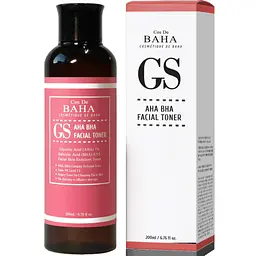 Отшелушивающий тонер Cos De BAHA GS Aha Bha Facial Toner для проблемной кожи 200 мл