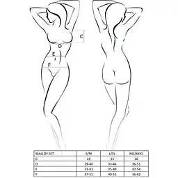 Костюм зайчика Passion Malloy Set трусики, топік та вушка L/XL - мініатюра 3