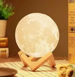 Настільний світильник місяць Magic 3D Moon Light Від Акумулятора - мініатюра 4