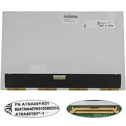 Матрица 14.0" ATNA40YK01-1 (2880*1800 40pin(eDP 90Hz) OLED SLIM(без доп панели) глянцевая разъем по центру) для ноутбука