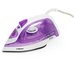 Праска Holmer HIT-2020, Purple, 1700W, тефлон, паровий удар 100 г/хв, постійна подача пари 30 г/хв, вертикальне відпарювання,