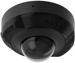 IP-камера Ajax дротова DomeCam Mini 8 Мп 2.8мм PoE True WDR IP 65 ІЧ 30м аудіо кут огляду 100° до 110° мінікупольна чорна - мініатюра 2