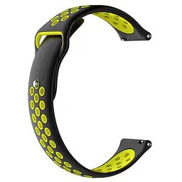 Силіконовий ремінець Active Air для Smart Watch 20mm Black / Yellow