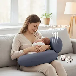 Подушка для годування Sei Design диванчик темно-сірий 60х70х16 см (8000036177_темно-сірий) - мініатюра 9