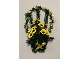 Корзина з квітами MEMORI №4 "Соняшник" 47х36см жовтий 222