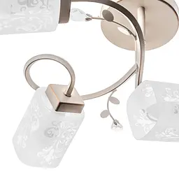 Люстра стельова Brille в спальню E14 40W WH (LK-627C/3) - мініатюра 3