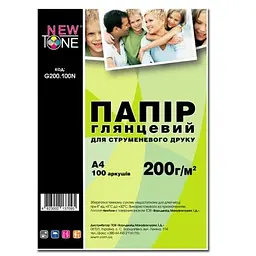 Фотобумага, глянцевая, A4, 200 г/м² NewTone teh0033214
