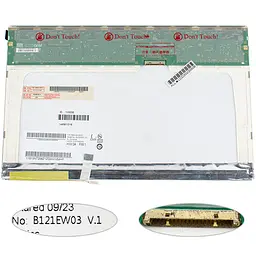 Матриця 12.1" B121EW03 V.1 1280х800, 20pin, 1CCFL, NORMAL, глянцева, роз'єм справа вгорі для ноутбука