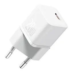 Мережевий зарядний пристрій Baseus GaN5 Fast Charger(mini) 1C 20W Cable Type-C to Type-C 1m білий P10110900213-01 - мініатюра 6
