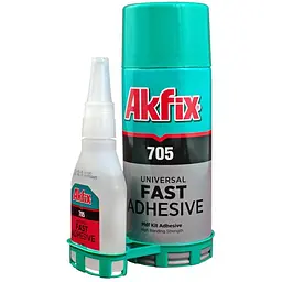 Клей універсальний Akfix двокомпонентний 400 мл + 100 г (705)