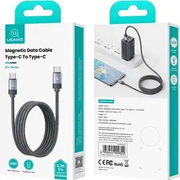 Кабель Usams US-SJ704 Rui Magnetic USB-C to USB-C 60W 1m Tarnish (SJ704USB01) [153983] - мініатюра 12
