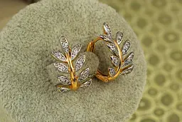 Сережки Xuping Jewelry хамедорея з родієм 2 см золотисті - мініатюра 2