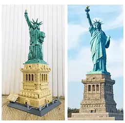 Конструктор Архітектура Wange 3D Статуя Свободи The Statue of Liberty для дітей та дорослих 3Д 1409 деталей - мініатюра 6