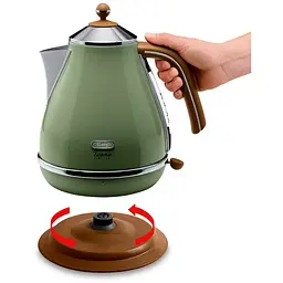 Електрочайник DeLonghi KBOV 2001 green 1.7 л (00000009903) - мініатюра 4