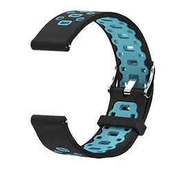 Спортивний ремінець Primo Perfor Classic для годинника Xiaomi Huami Amazfit Bip/Amazfit GTS Black Blue - мініатюра 3