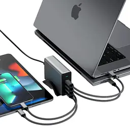 Мережевий зарядний пристрій Satechi 165 W USB-C 4-Port PD GaN Charger Space Gray (ST-UC165GM-EU) - мініатюра 5