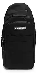 Чоловіча сумка тканинна Lanpad Чорна (LAN35001 black) - мініатюра 1