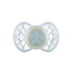 Пустушка Nuvita 7065 Air55 Cool симетрична 0m+ зірка світиться у темряві аквамаринова NV7065GA - мініатюра 2