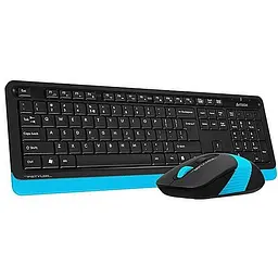 Комплект бездротовий (клавіатура+миша) A4Tech FG1010S Black/Blue - мініатюра 4