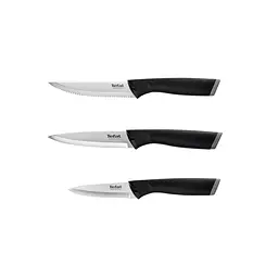 Tefal Набір ножів Essential, 3шт, нержавіюча сталь, пластик, чорний., нержавіюча сталь, пластик - мініатюра 7