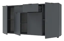 Комод Doros Рон 7 Графіт 4 фасади 2 шухляди 160х38х81 (44900236) - мініатюра 5