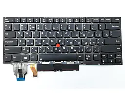 Клавіатура для Lenovo ThinkPad X1 Carbon 8th Gen (UA Black з підсвічуванням). Оригінал - мініатюра 3