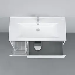 Тумба підлогова AM.PM X - Joy 100 см лівобічна з умывальником (M85-FSL10026-WC10026WG38) - мініатюра 3
